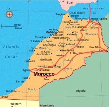 Map Morocco